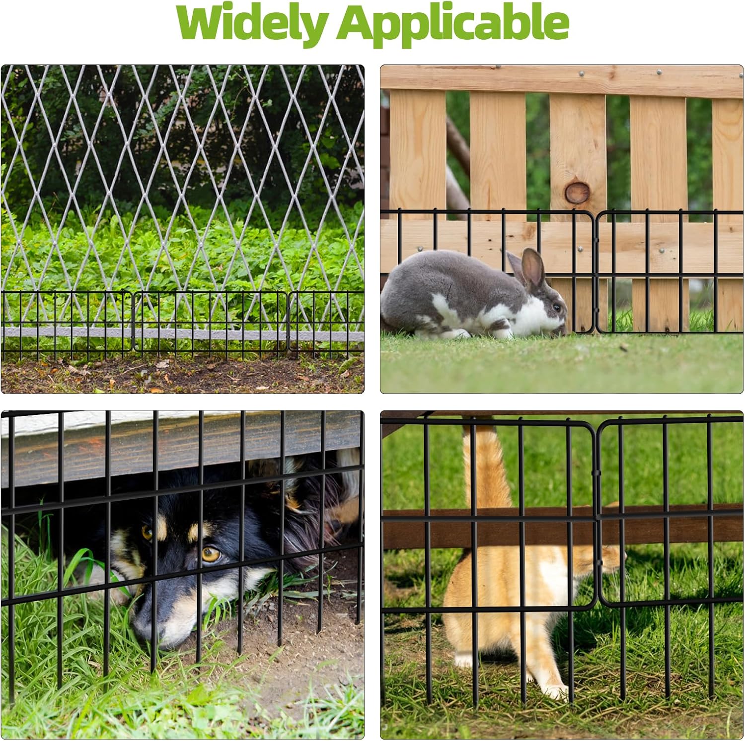 42.5ft(L) x 13in(H) Animal Barrier Fence, 30 Panels No Dig Fence, Garden Fence Barrier for Bottom, Rabbit Fence for Garden, Dog Fences Barrier, Rustproof Metal Fences Border for Outdoor - Image 7