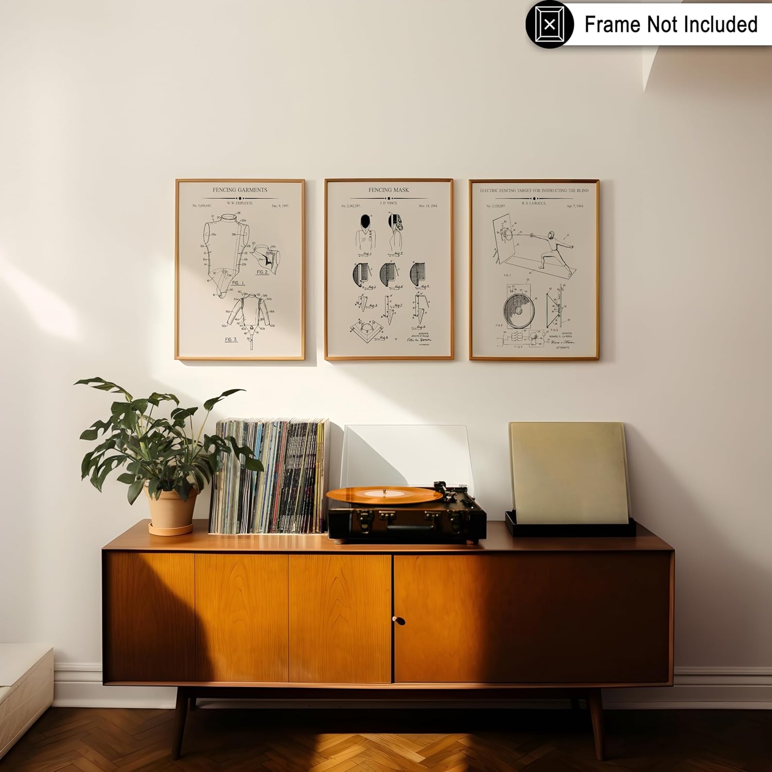 Poster Master 3-Piece Fencing Garment Patent Print - Fencing Blueprint Poster - Sports Mask & Target Art - Technical Drawing Wall Design - Great Gym or Office Decor - 8x10 UNFRAMED Wall Art - Image 6